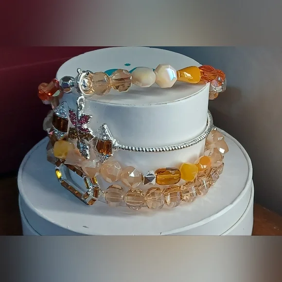 "A Sparkling Fall Day" Bracelet Stack by Bomb Party - Picture 5 of 6